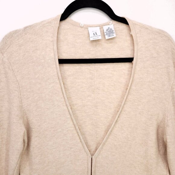 Armani Exchange Marino Wool Blend Cardigan Sweater Hook Closure Womens Medium - Picture 3 of 10